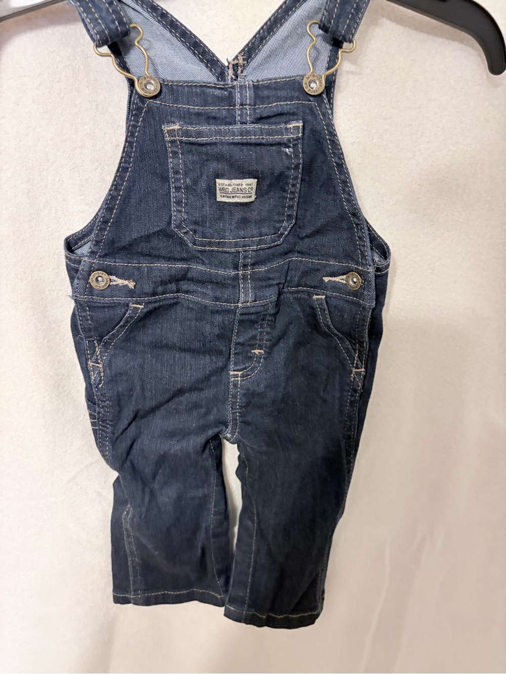 Wrangler Dark Blue Denim Kids Overalls